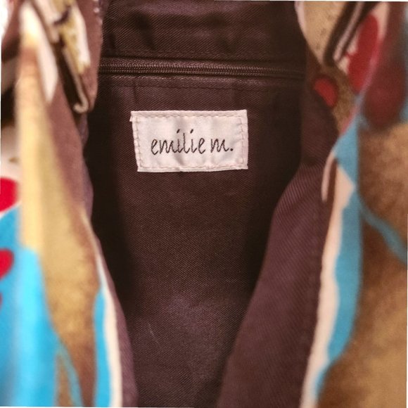 Emilie M. Large Multicolor Floral Tote Handbag Fully-Lined 18" x 13" x 5" - Picture 11 of 12